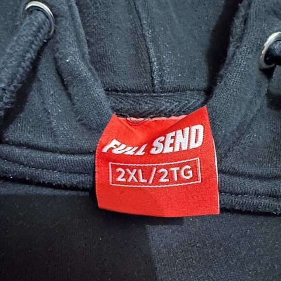 FULL SEND Hoodie Men's Black 2XL Nelk Boys Podcast Pullover Sweatshirt Spell Out - Picture 6 of 10